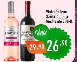 Supermercados Pague Menos Vinho chileno santa carolina reservado oferta