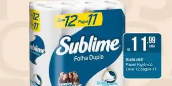 Sublime Papel Higiênico Leve 12 Pague 11