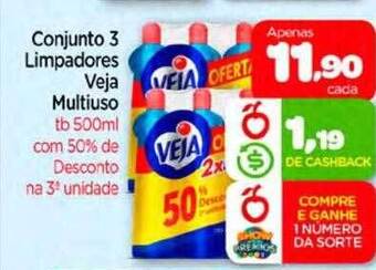 Conjunto 3 limpadores veja multiuso