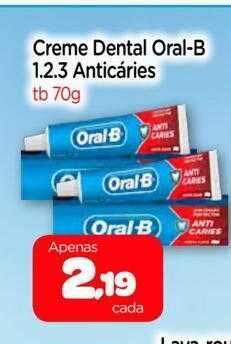 Creme dental oral-b 1.2.3 anticáries