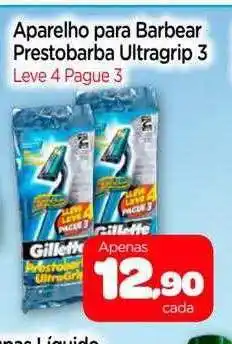 Nordestão Aparelho para barbear prestobarba ultragrip 3 leve 4 pague 3 oferta