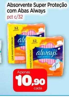 Absorvente super proteção com abas always