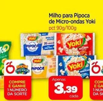 Nordestão Milho para pipoca de micro-ondas yoki oferta