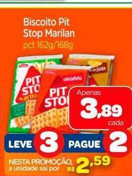 Nordestão Biscoito pit stop marilan oferta