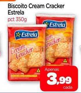Biscoito cream cracker estrela