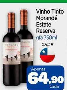 Vinho tinto morandé estate reserva