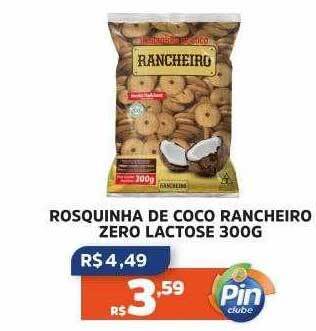 Pinheiro Supermercado Rosquinha de coco rancheiro zero lactose oferta