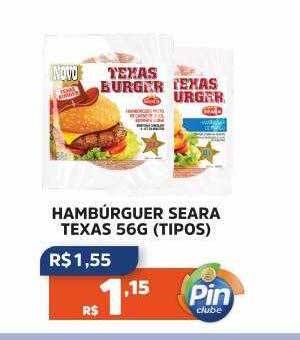 Pinheiro Supermercado Hambúrguer seara texas oferta