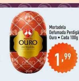 Supermercados Pague Menos Mortadela defumada perdigão ouro oferta