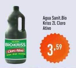 Supermercados Pague Menos Agua sanit bio kriss cloro ativo oferta