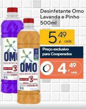 Coop Desinfetante omo lavanda e pinho oferta