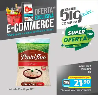 Supermercados Big Compra Arroz tipo 1 prato fino oferta