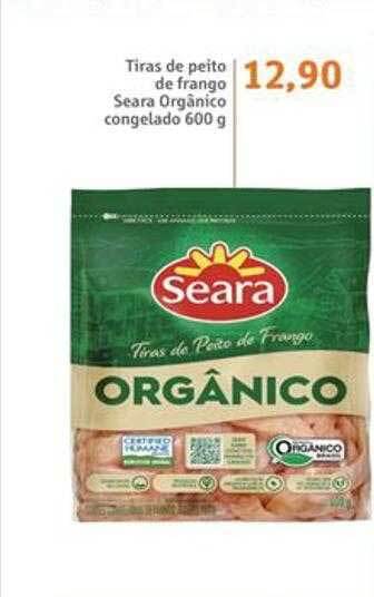 Sonda Tiras de peito de frango seara orgânico congelado oferta
