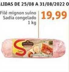 Sonda Filé mignon suino sadia congelado oferta