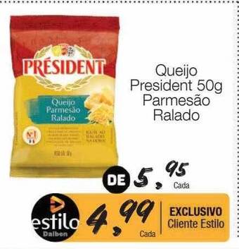 Supermercado Dalben Queijo president parmesão ralado oferta