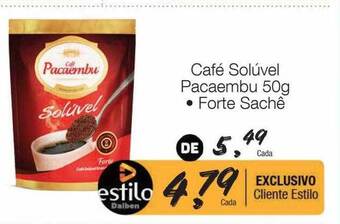 Supermercado Dalben Café solúvel pacaembu forte sachê oferta