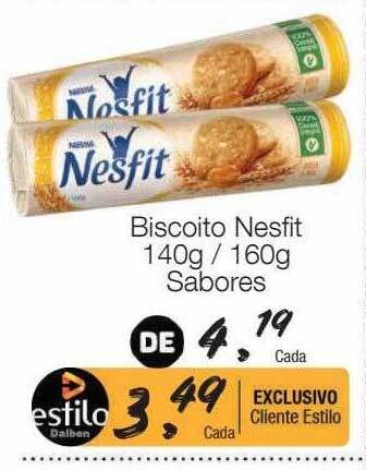 Supermercado Dalben Biscoito nesfit sabores oferta