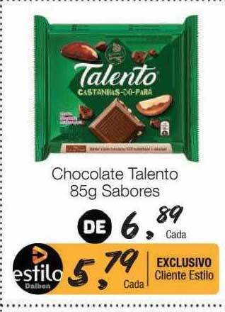 Supermercado Dalben Chocolate talento sabores oferta
