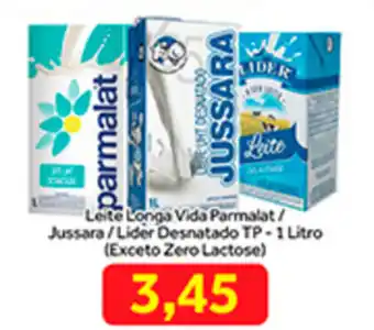 Shibata Supermercados Leite Longa Vida Parmalat/ Jussara/ Lider Desnatado TP 1L oferta