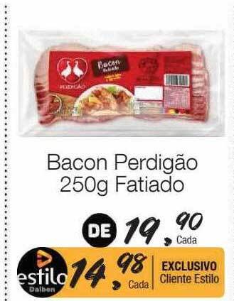 Supermercado Dalben Bacon perdigão fatiado oferta