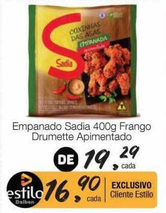 Supermercado Dalben Empanado sadia frango drumette apimentado oferta
