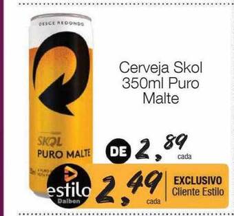 Supermercado Dalben Cerveja skol puro malte oferta