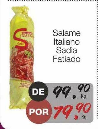 Supermercado Dalben Salame italiano sadia fatiado oferta