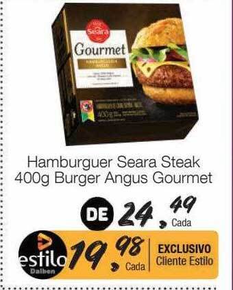 Supermercado Dalben Hamburguer seara steak burger angus gourmet oferta