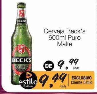 Supermercado Dalben Cerveja beck's puro malte oferta