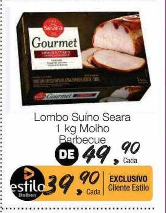 Supermercado Dalben Lombo suino seara molho barbecue oferta