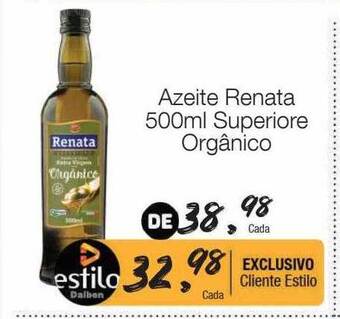 Supermercado Dalben Azeite renata superiore orgânico oferta