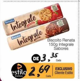 Supermercado Dalben Biscoito renata integrale sabores oferta