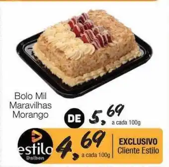Supermercado Dalben Bolo mil maravilhas morango oferta