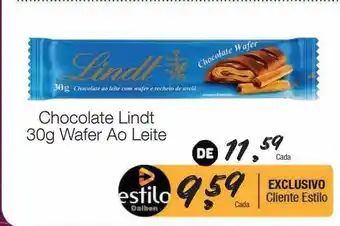 Supermercado Dalben Chocolate lindt wafer ao leite oferta