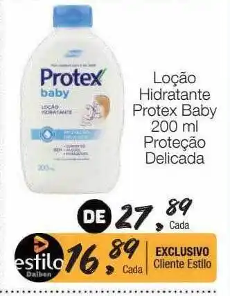 Supermercado Dalben Loção hidratante protex baby proteção delicada oferta