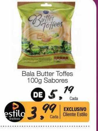 Supermercado Dalben Bala butter toffes sabores oferta