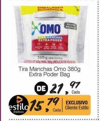 Supermercado Dalben Tira manchas omo extra poder bag oferta