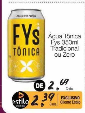 Supermercado Dalben Agua tônica fys tradicional ou zero oferta