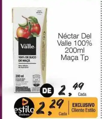 Supermercado Dalben Néctar del valle 100% maça tp oferta