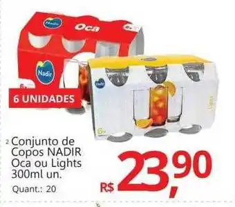 Supermercados Koch Conjunto de copos nadir oca ou lights oferta