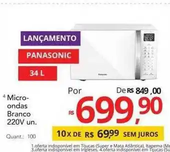 Supermercados Koch Micro-ondas brancos 220v panasonic oferta