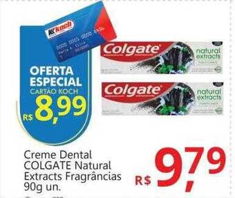 Supermercados Koch Creme dental colgate natural extracts fragrâncias oferta