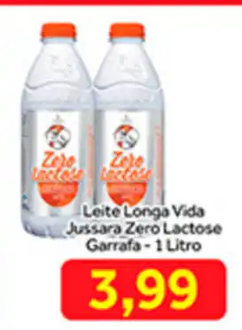 Shibata Supermercados Leite Longa Vida Jussara Zero Lactose Garrafa 1L oferta