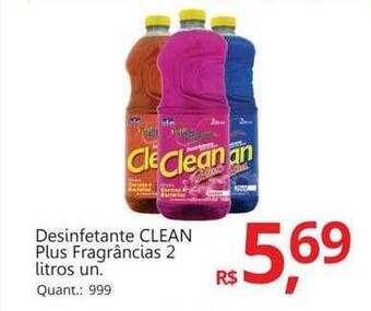 Desinfetante clean plus fragrâncias