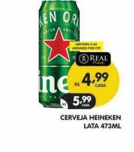 Supermercados Real Cerveja heineken oferta