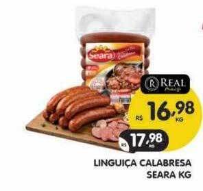 Supermercados Real Linguiça calabresa seara oferta