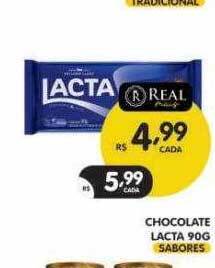 Supermercados Real Chocolate lacta oferta
