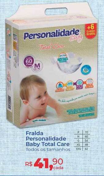 Hiper Farma Fralda Personalidade Baby Total Care oferta