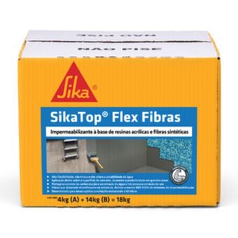 Revestimento impermeabilizante top flex fibras sika