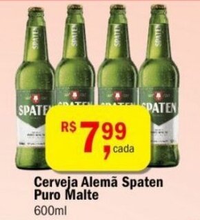 Ultrabox Cerveja Alema Spaten Puro Malte 600ml oferta